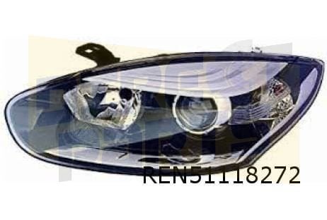Renault Megane III (1/14-) koplamp Rechts (boven chrome / on, -, -, Nieuw, -