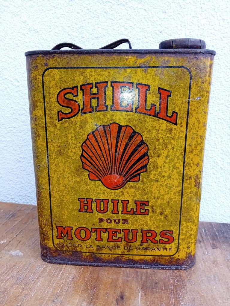Bidon d'huile SHELL rare - Oil Mechanics, Enlèvement ou Envoi