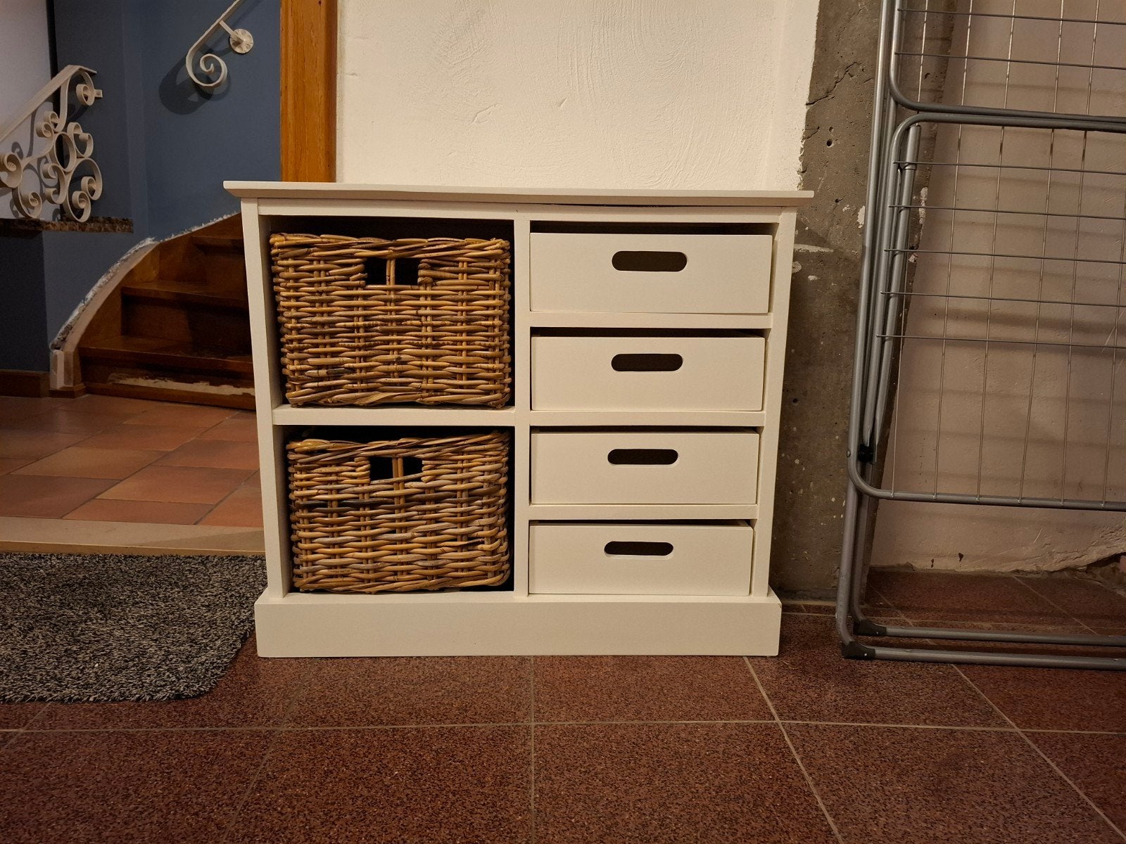 kast met rieten manden, Huis en Inrichting, Ophalen, Zo goed als nieuw