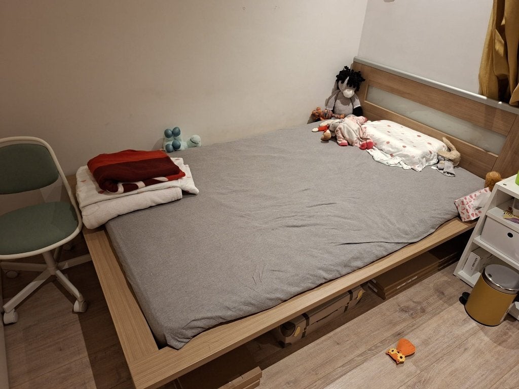 Gratis Twijfelaar (bed - lattenbodem - matras), Huis en Inrichting, Ophalen, Gebruikt, Twijfelaar, 120 cm