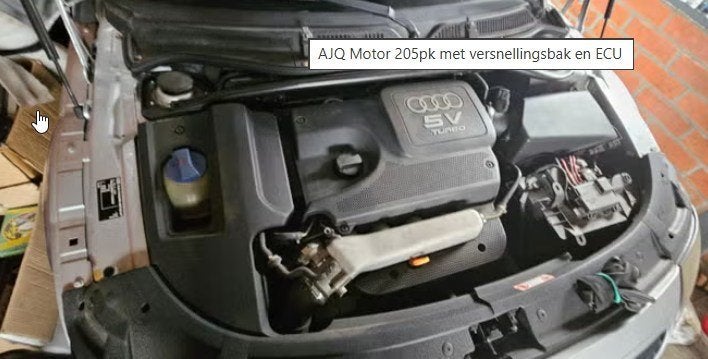 Volkswagen/Audi AJQ Motor 205pk met versnellingsbak en ECU, Enlèvement, Utilisé, Audi