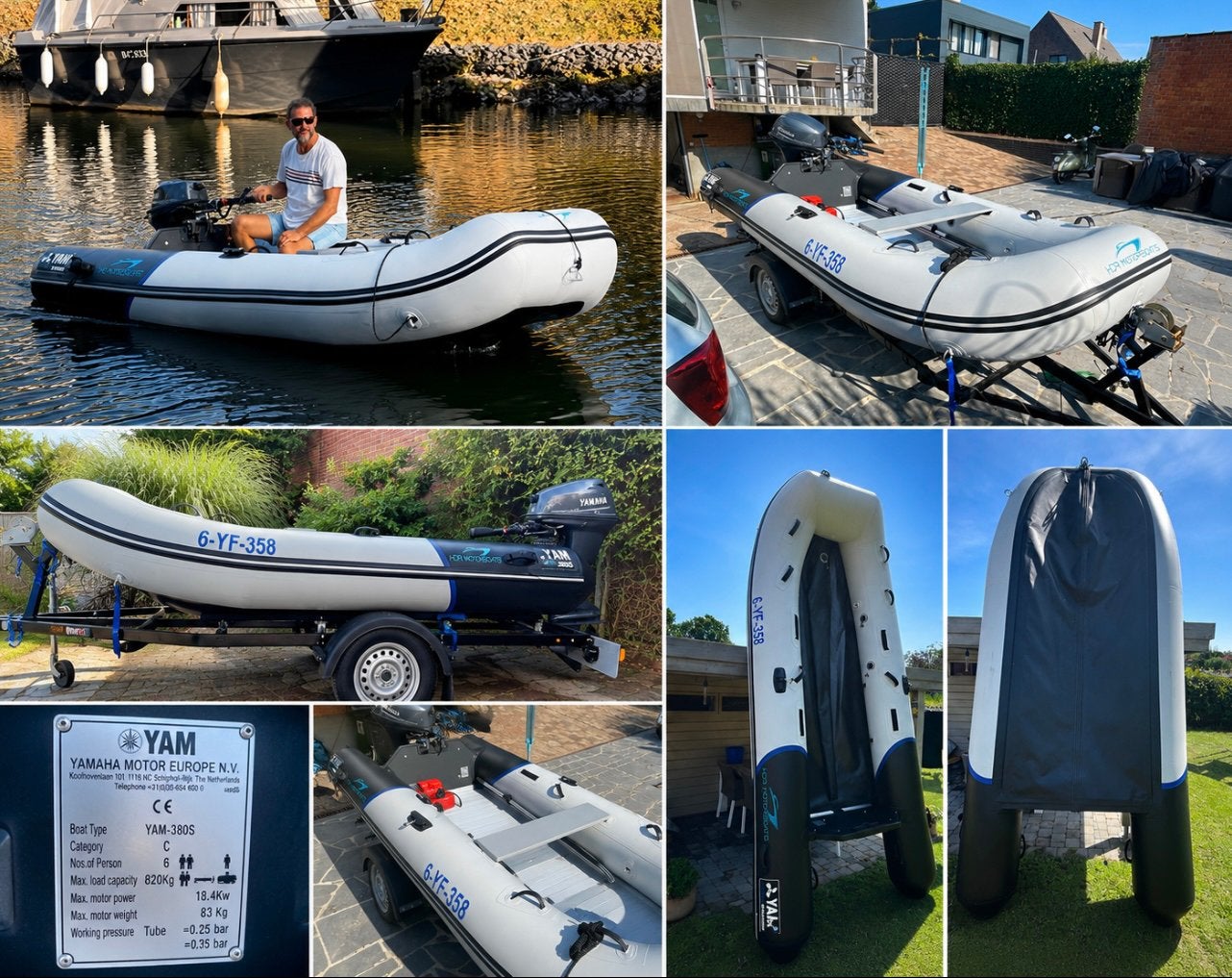 Rubberboot yamaha 380 S, Ophalen, Aluminium, 4 m, 1 cm