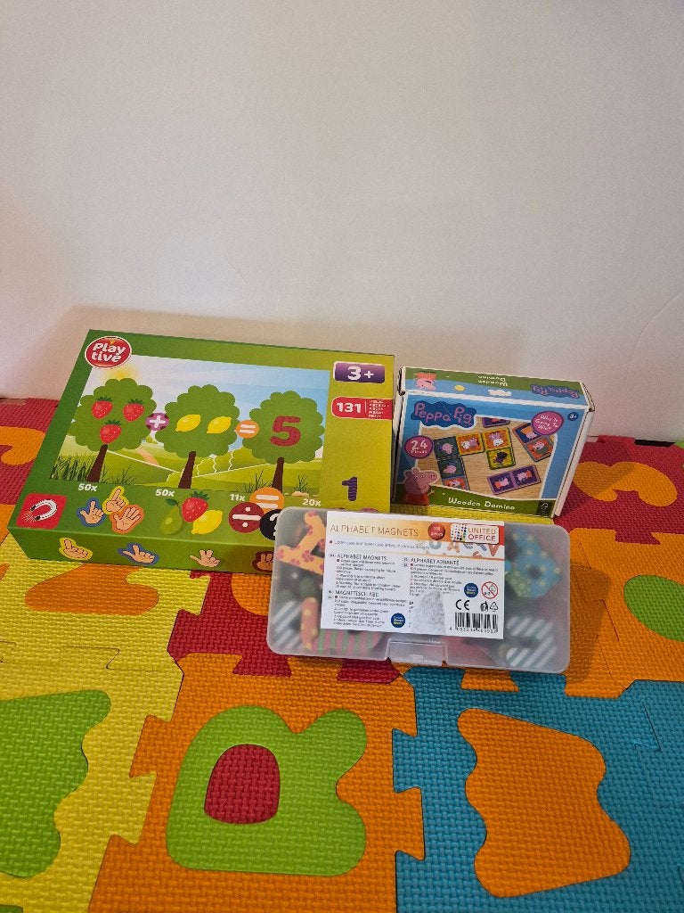 Lot 3 jeux éducatifs en bois & magnétiques complet. Neuf !!, Enlèvement ou Envoi, Neuf, Langue et Lecture