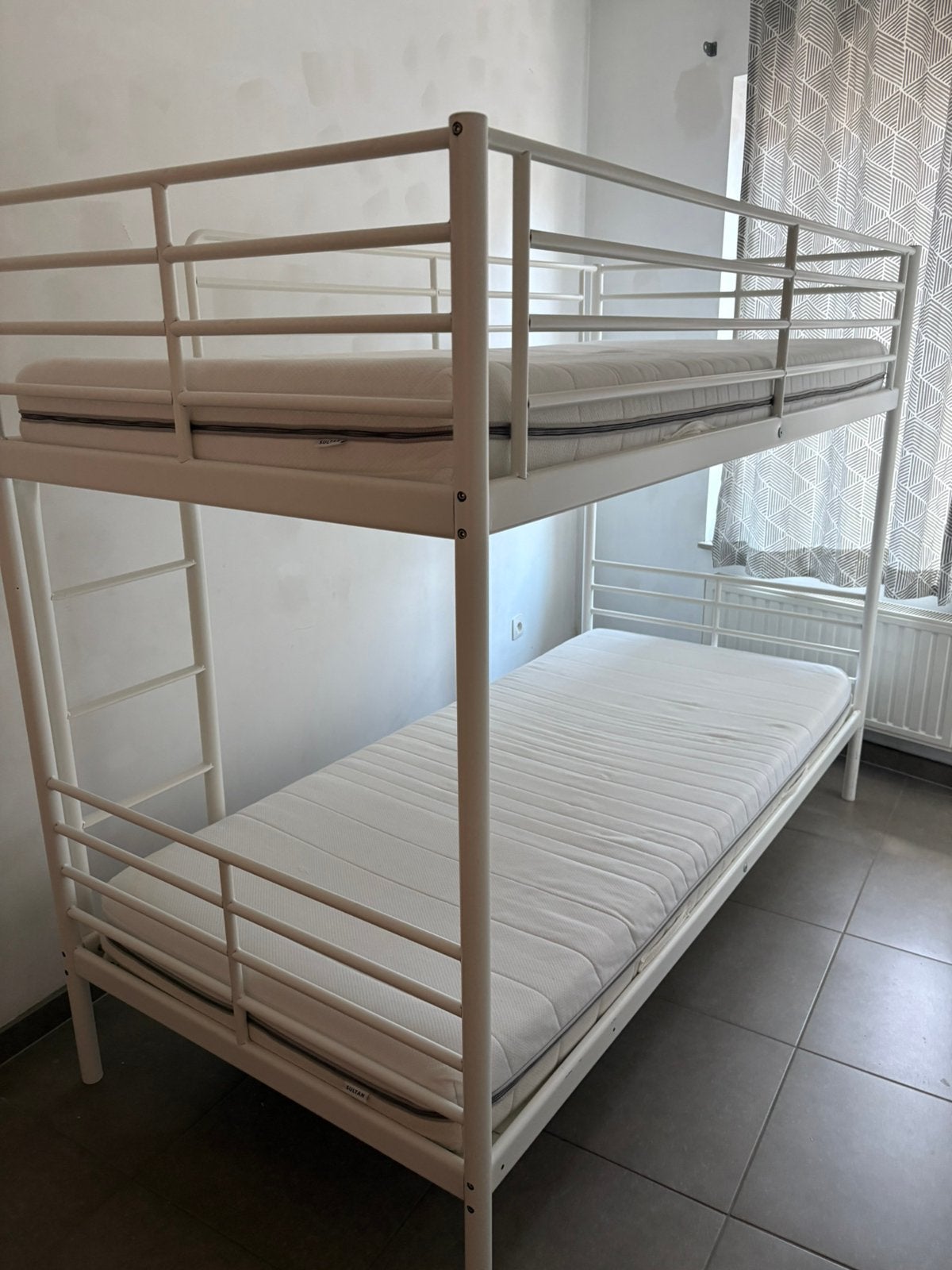 Stapelbed inclusief 2 matrassen, Ophalen, Tweepersoons, 200 cm, 180 tot 200 cm