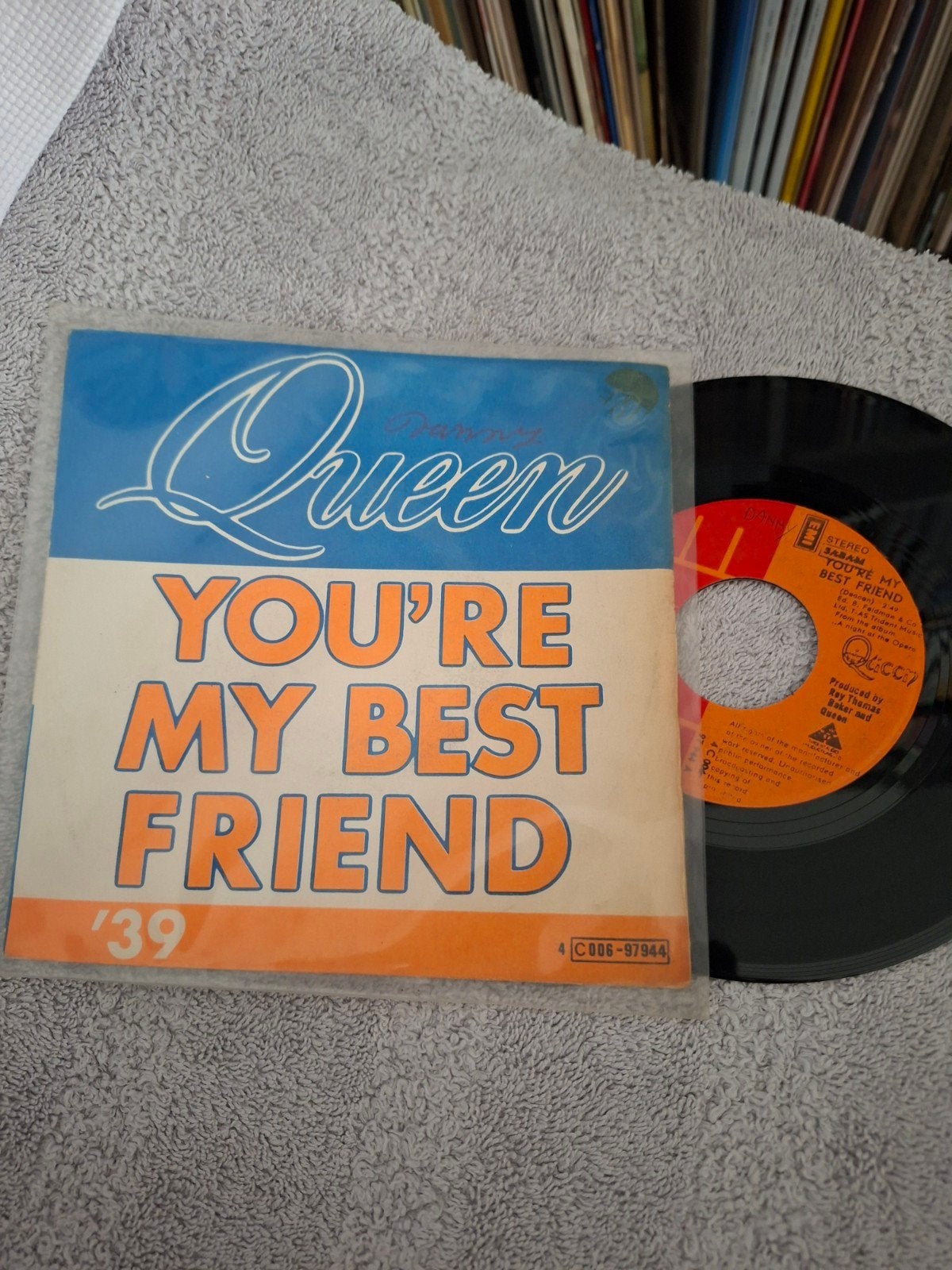 Queen You're my best friend, Gebruikt, 7 inch, Ophalen of Verzenden, Beschermende buitenhoes