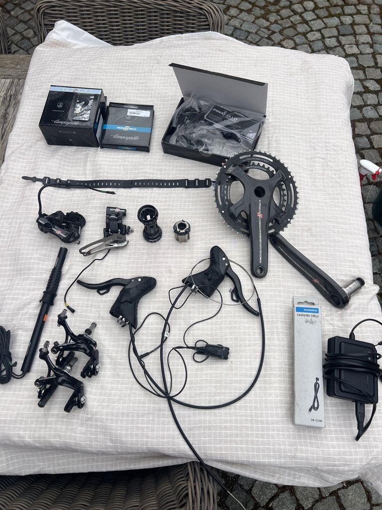 campagnolo onderdelen, Vélos & Vélomoteurs, Campagnolo, Utilisé, Carbone, Racefiets
