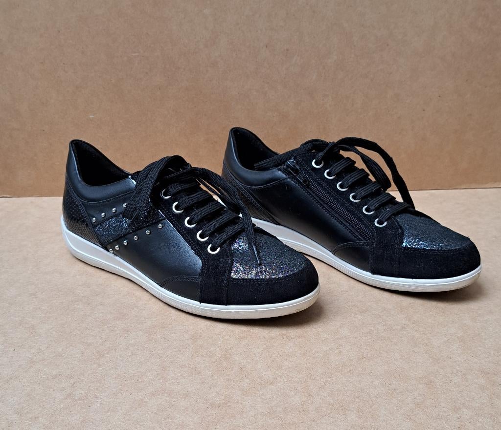 Geox - Basket sneakers - T 37, Kleding | Dames, Schoenen, Geox, Blauw, Ophalen of Verzenden, Zo goed als nieuw