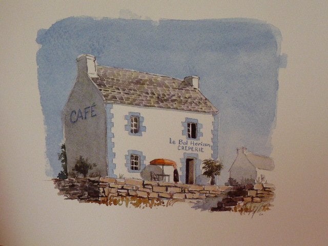 Spirit of Brittany Aquarellen, Ophalen of Verzenden, Landschap, Papier, Klassiek