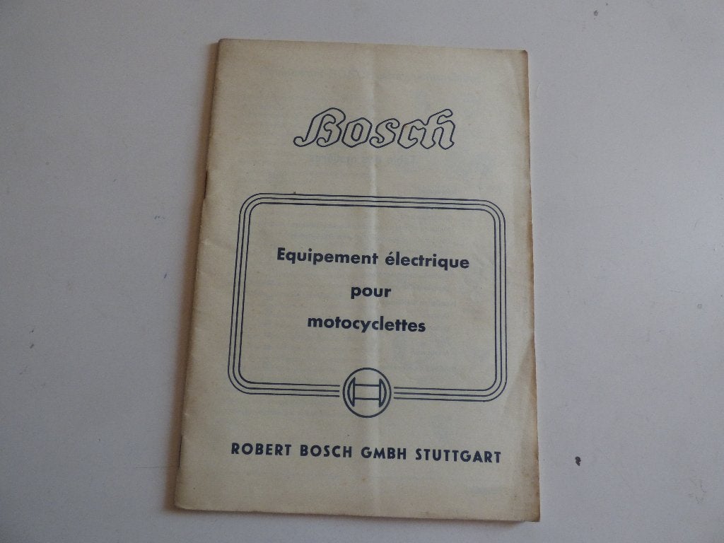 DOSSIER D'ÉQUIPEMENT ÉLECTRIQUE POUR MOTOS BOSCH, Motos, Enlèvement ou Envoi