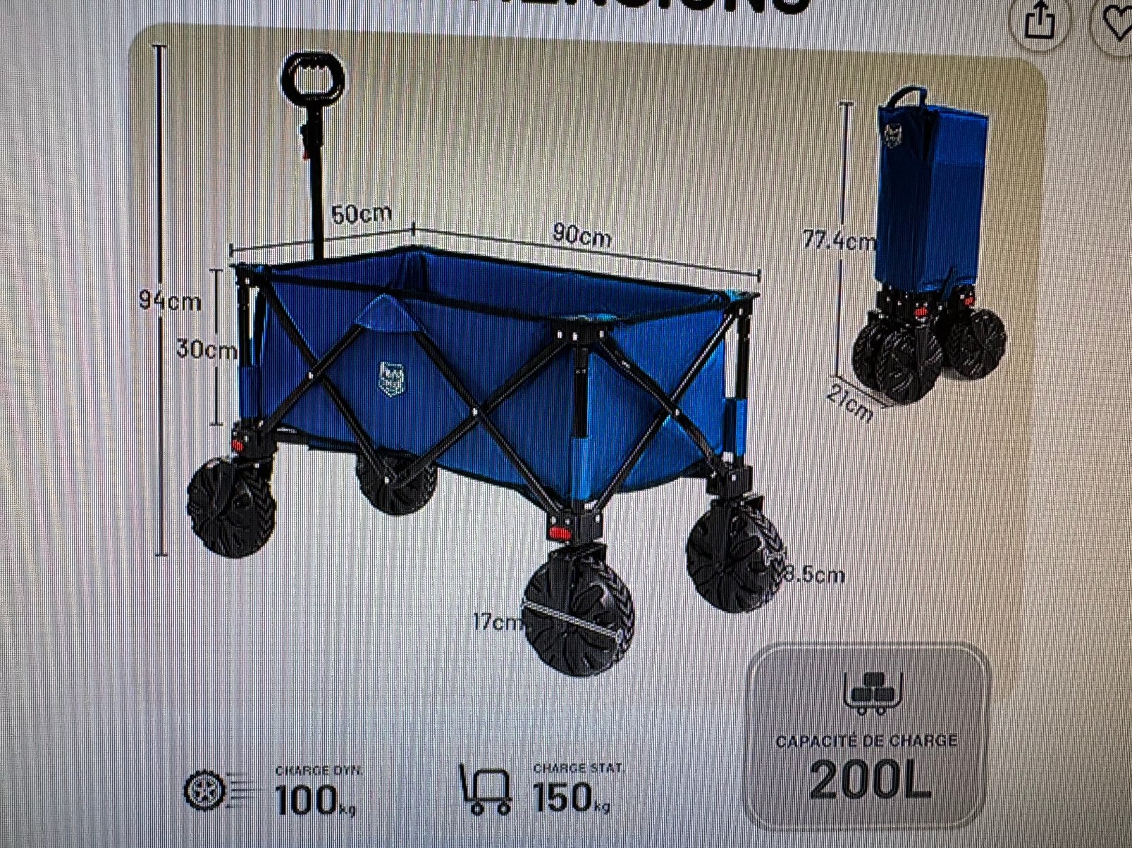 Chariot de plage, Enlèvement, Comme neuf