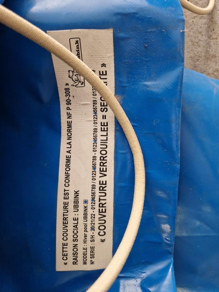 Bache hivernage pour ubbink piscine 355x550 - neuf !!, Enlèvement