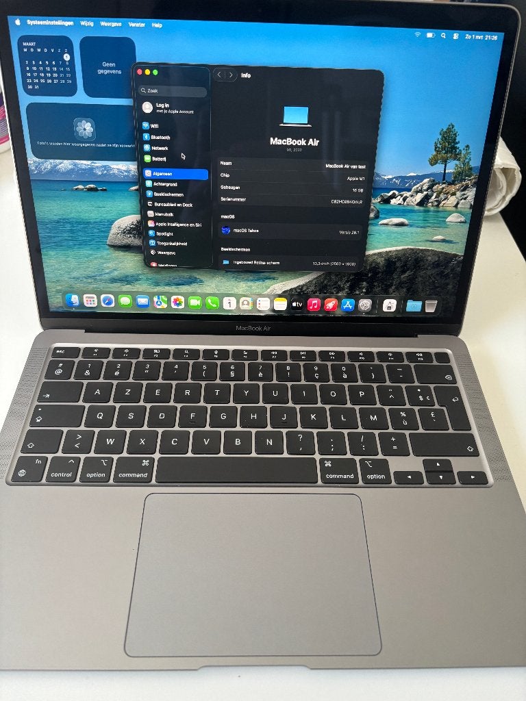 Macbook Air M1 16 Go de RAM, 250 SSD, Informatique & Logiciels, Apple Macbooks, Utilisé, MacBook Air, 13 pouces, 2 à 3 Ghz, 256 GB