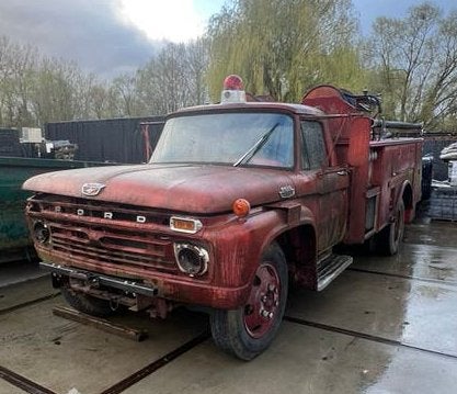 Oude brandweerwagen, pompier, Enlèvement, Ford