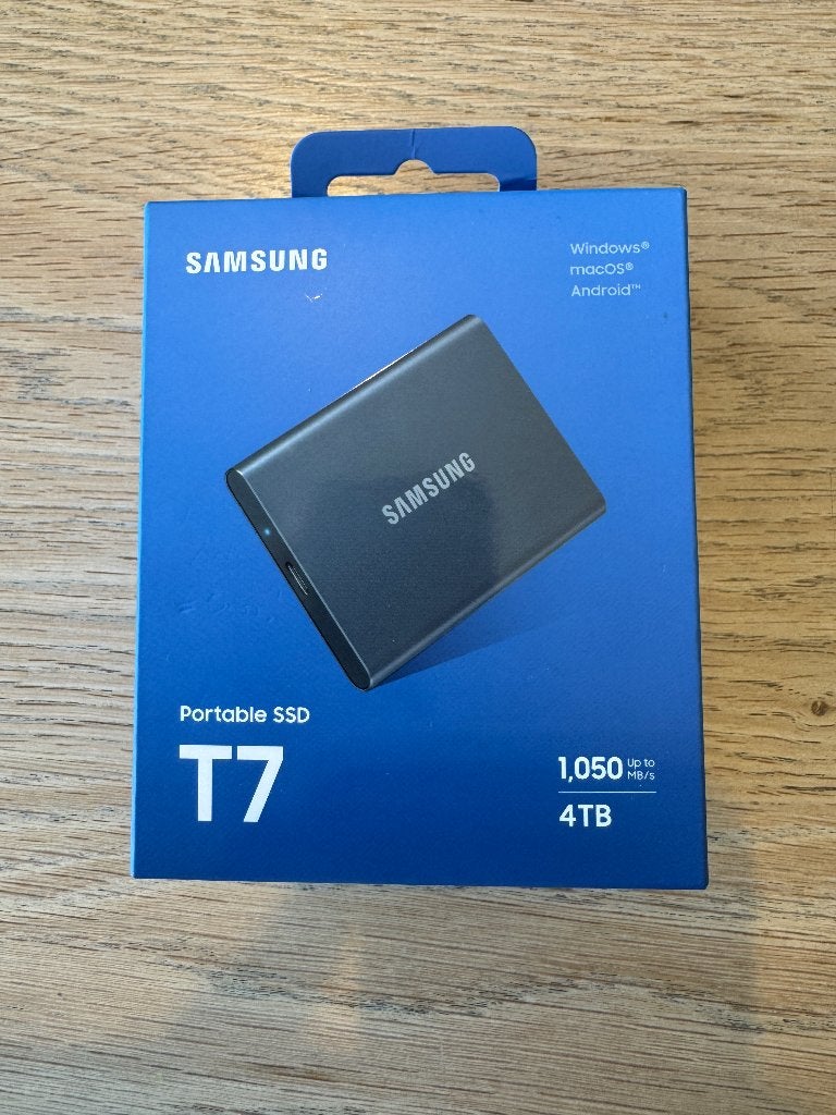 Samsung Portable SSD T7 4 TB – nieuw en ongebruikt, Informatique & Logiciels, Disques durs, Neuf, Enlèvement ou Envoi, SSD, Externe