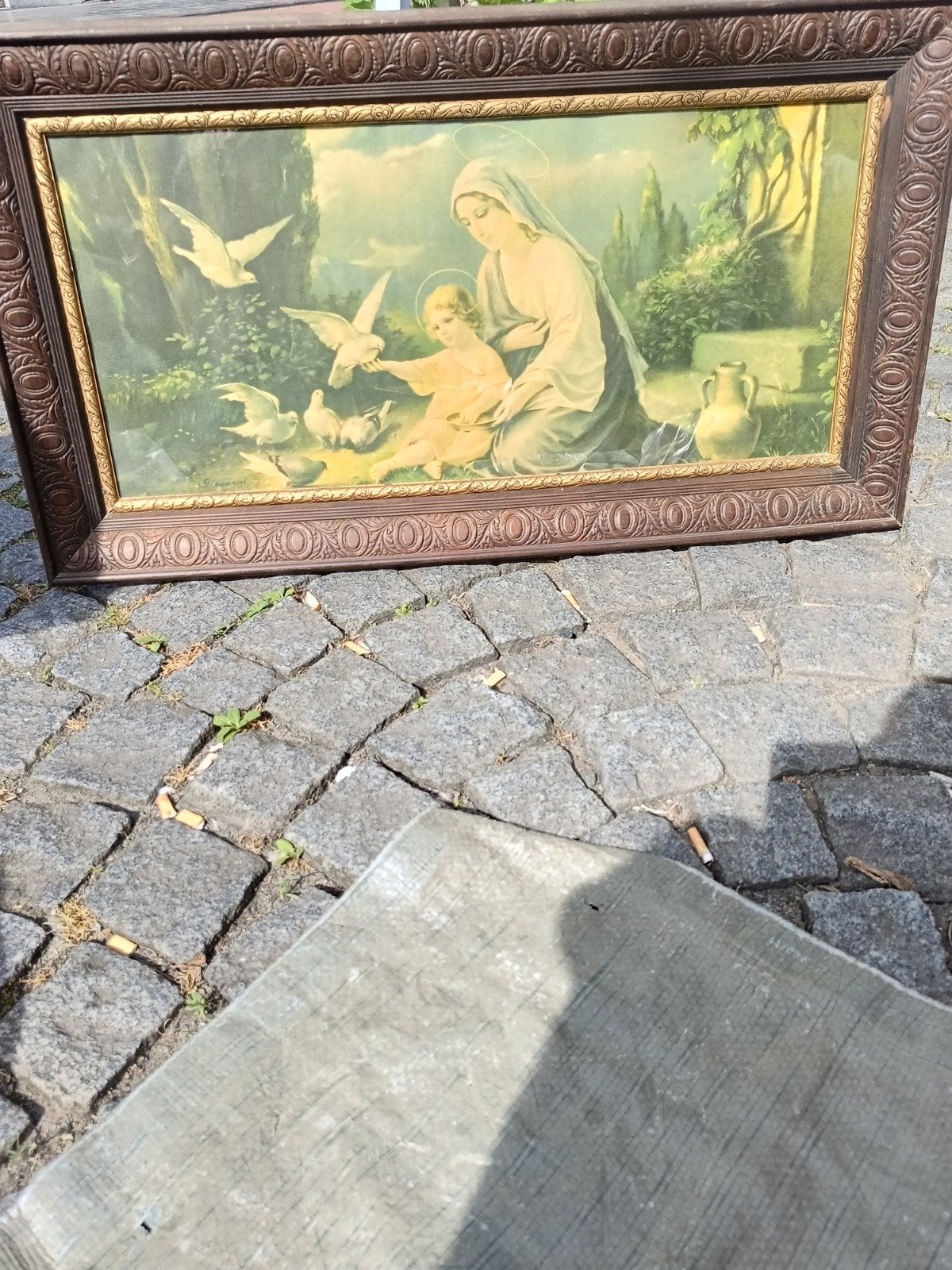 Schilderij: Maria en kindje Jezus, Enlèvement