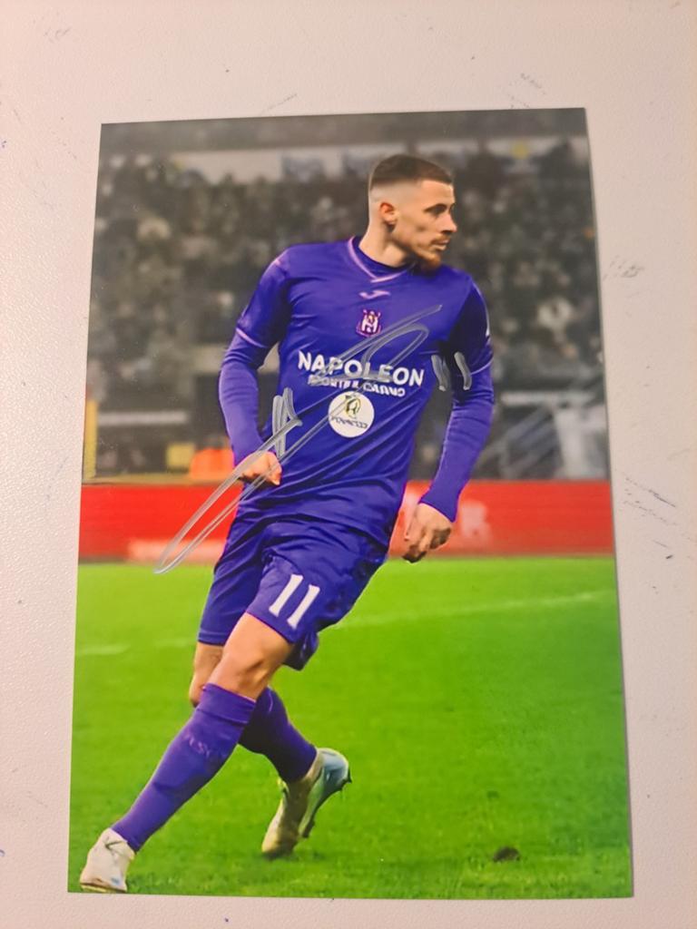Gesigneerde foto Thorgan Hazard, Verzamelen, Ophalen of Verzenden, Nieuw