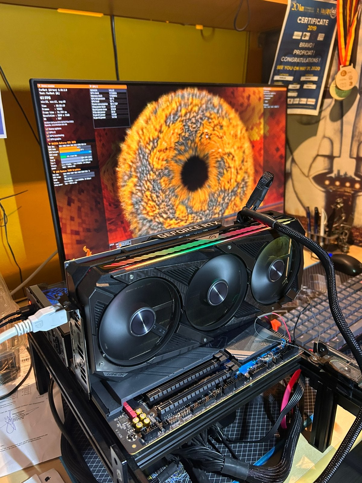 Asus Rog Strix RTX 3070 8 Go, Informatique & Logiciels, Enlèvement ou Envoi, GDDR6, PCI-Express 4, Utilisé