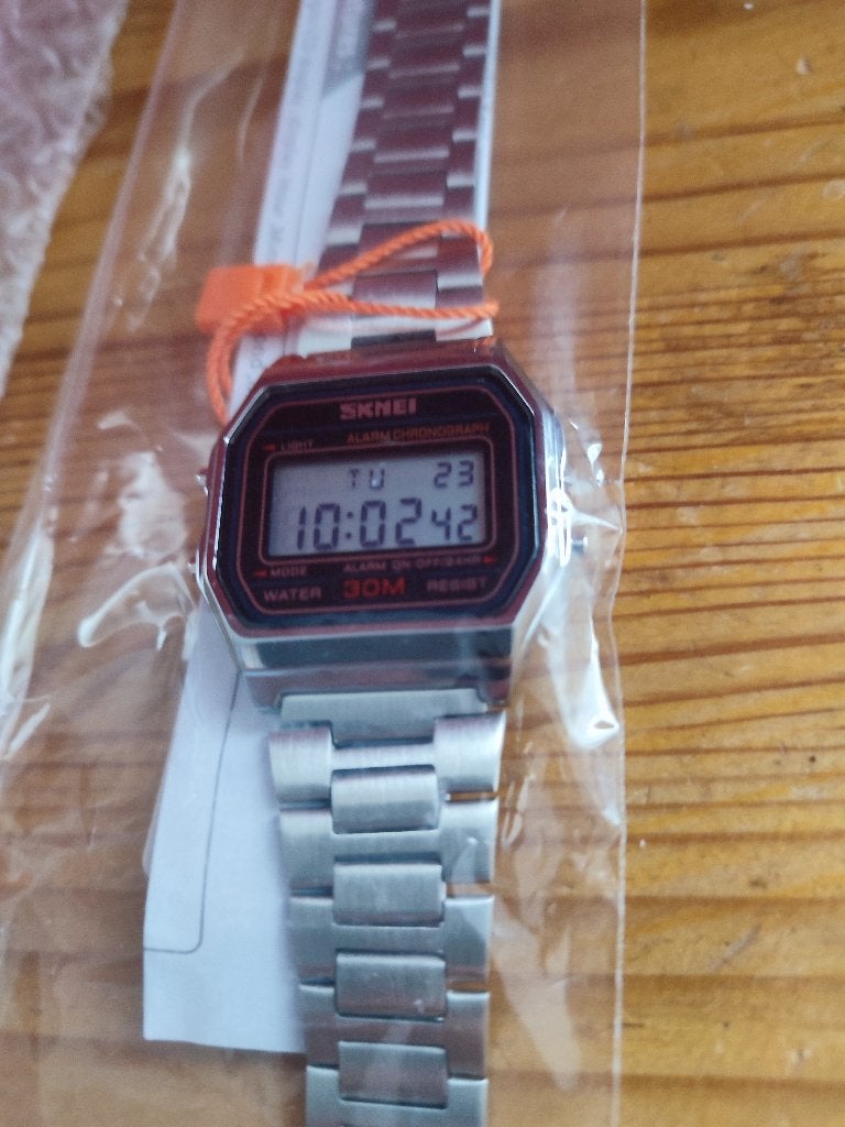 SKMEI 1123 - montre digitale neuve (type Casio), Autres marques, Enlèvement ou Envoi, Acier, Acier