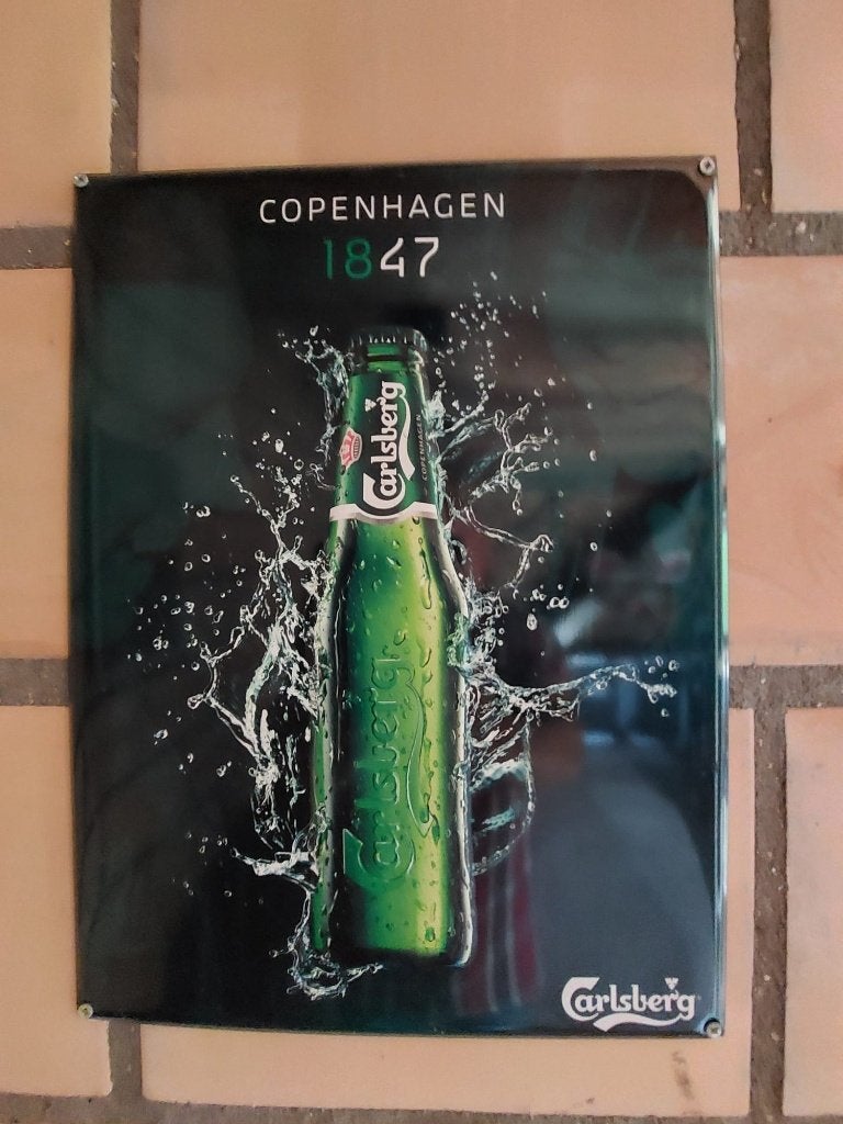 Reclamebord Carlsberg, Ophalen of Verzenden, Nieuw, Reclamebord, Plaat of Schild, Overige merken