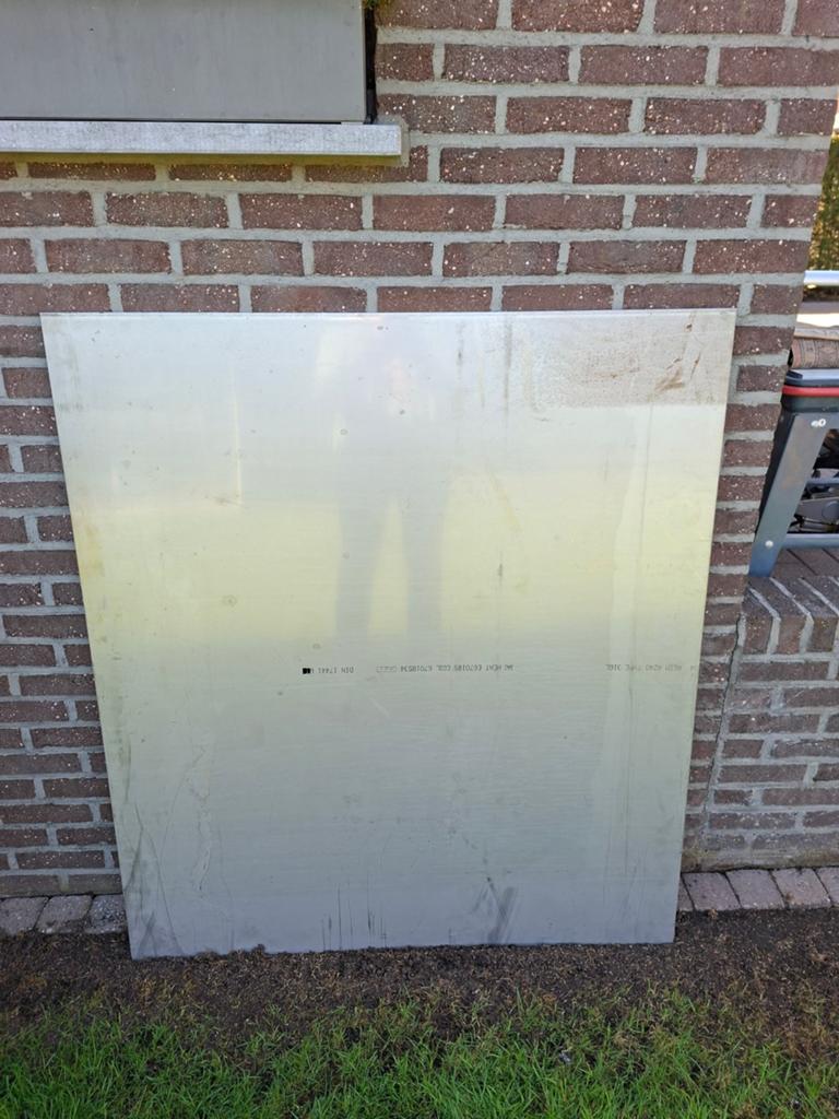 Inox plaat 80 euro, Ophalen