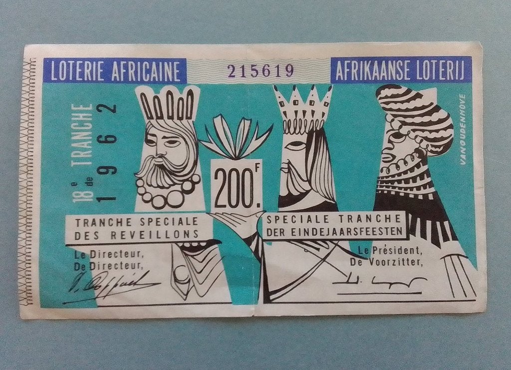 billet de la Loterie Africaine 1962, 18ème tranche