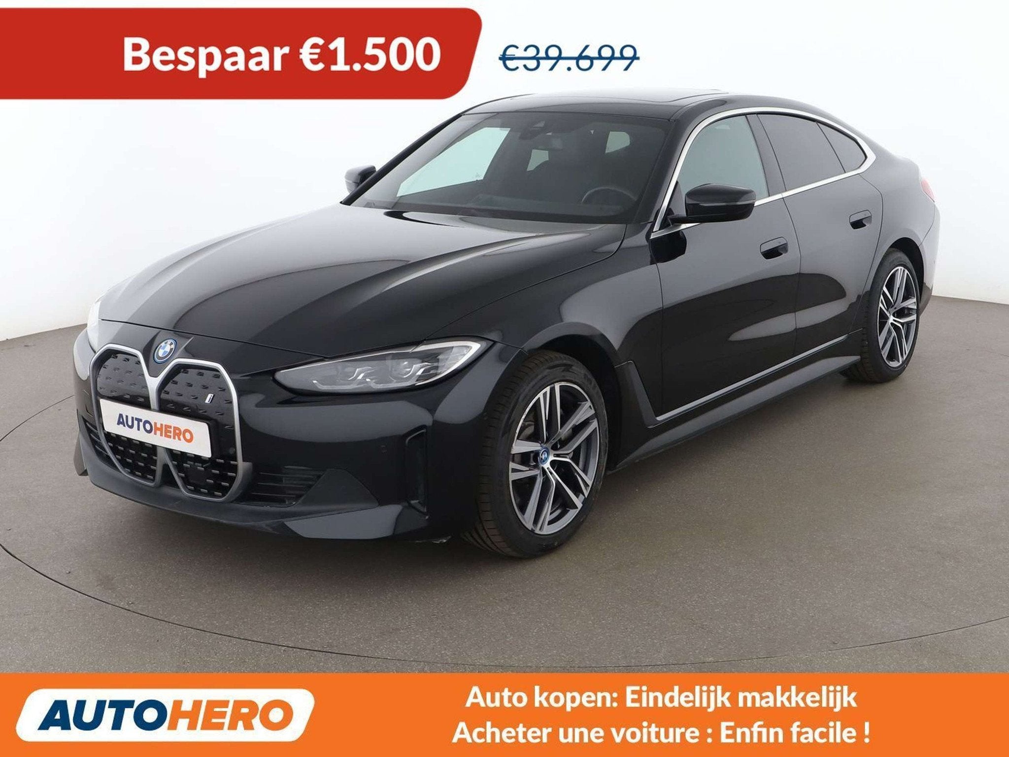 BMW i4 eDrive35 Gran Coupe (bj 2024, automaat), Auto's, Achterwielaandrijving, Gebruikt, Zwart, 2065 kg
