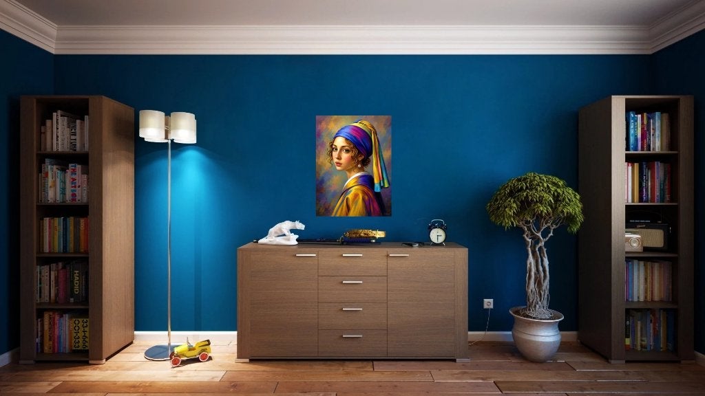 Vermeer 2026 Neo Pop Art 60x80cm (meerdere steunen), Gesigneerd, Giclée, Hout, Verzenden