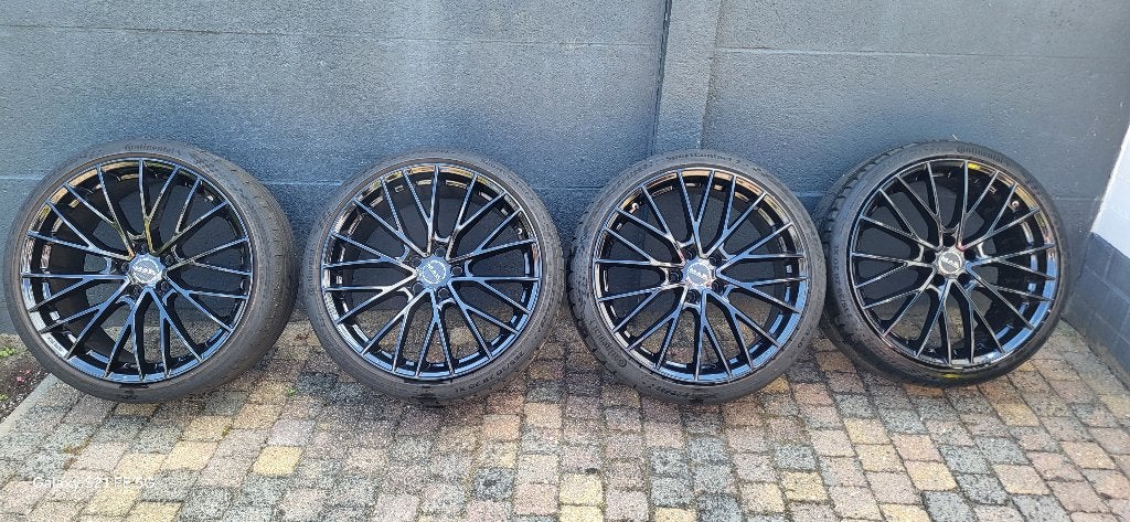 Continental SportContact banden en velgen MAK, Auto-onderdelen, Banden en Velgen, Ophalen, Gebruikt, Band(en), Personenwagen