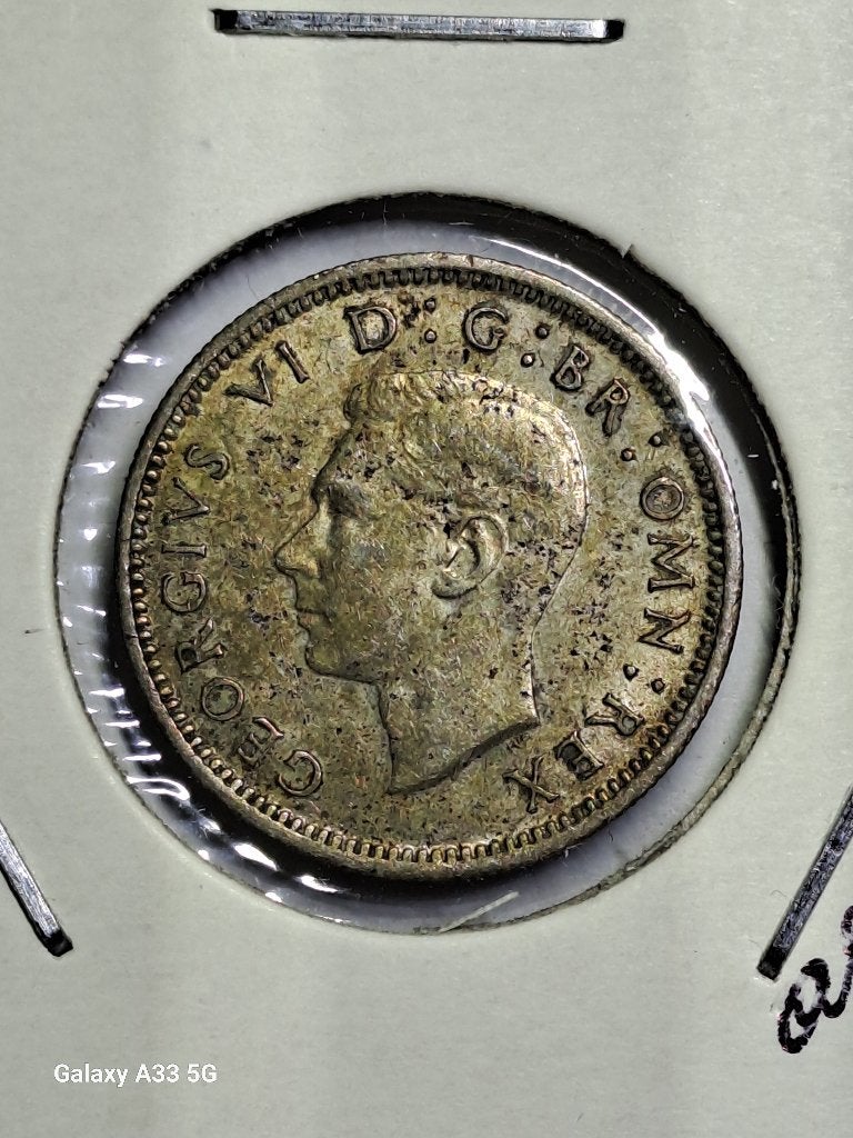 Royaume-Uni Georges VI , Sixpence 1943, Enlèvement ou Envoi, Autres pays, Monnaie en vrac, Argent