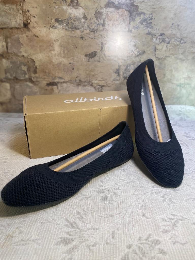 Allbirds Tree Breezer Ballerina's W9 39 Jet Zwart Nieuw, Neuf, Allbirds, Ballerines, Noir