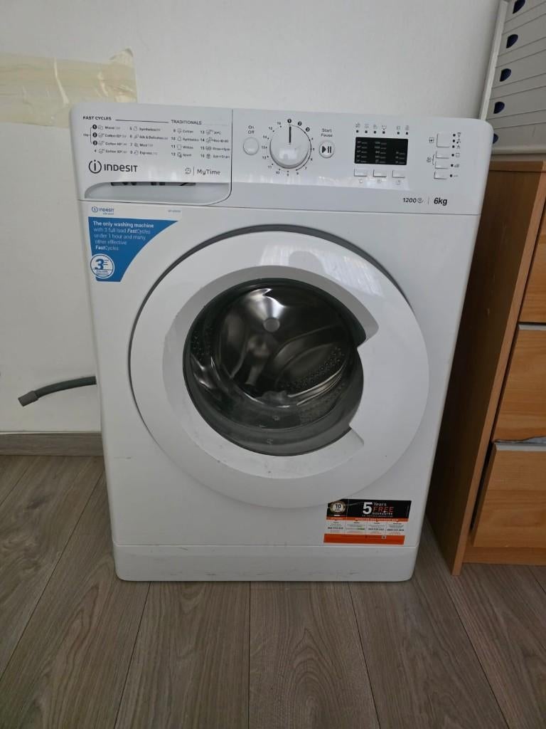 Machine à laver Indesit 6kg – 1200 tours, Electroménager, 85 à 90 cm, 4 à 6 kg, Comme neuf, Enlèvement