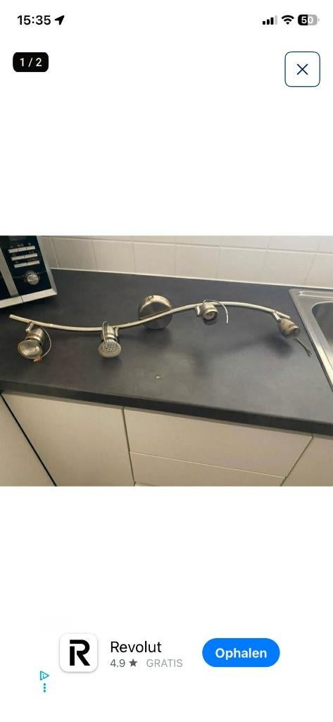 Plafondspots, Ophalen, Gebruikt, Metaal, Plafondspots