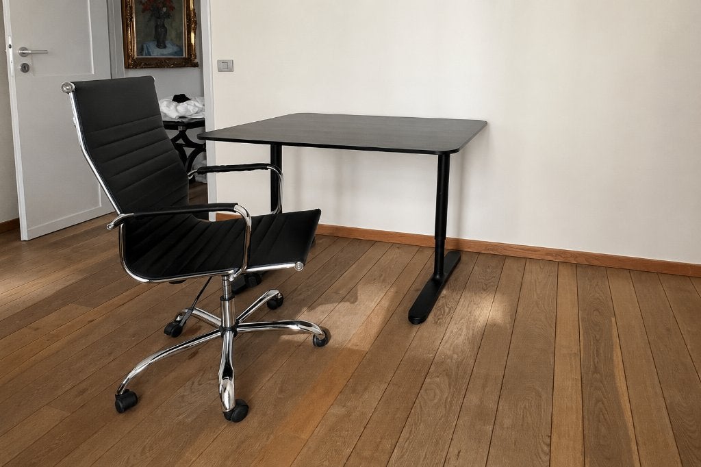 bureau met bureaustoel, Ophalen, Gebruikt, Zwart, Bureaustoel