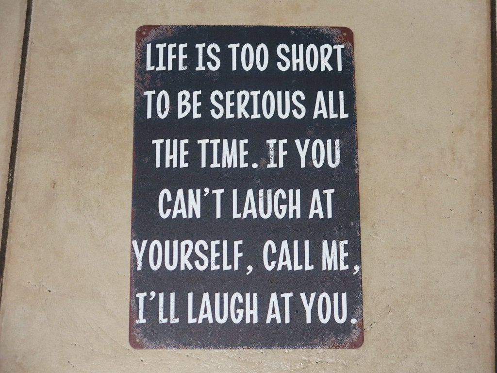 Ludieke decoratieve ijzeren plaat Life is too short, NIEUW, Ophalen, Nieuw