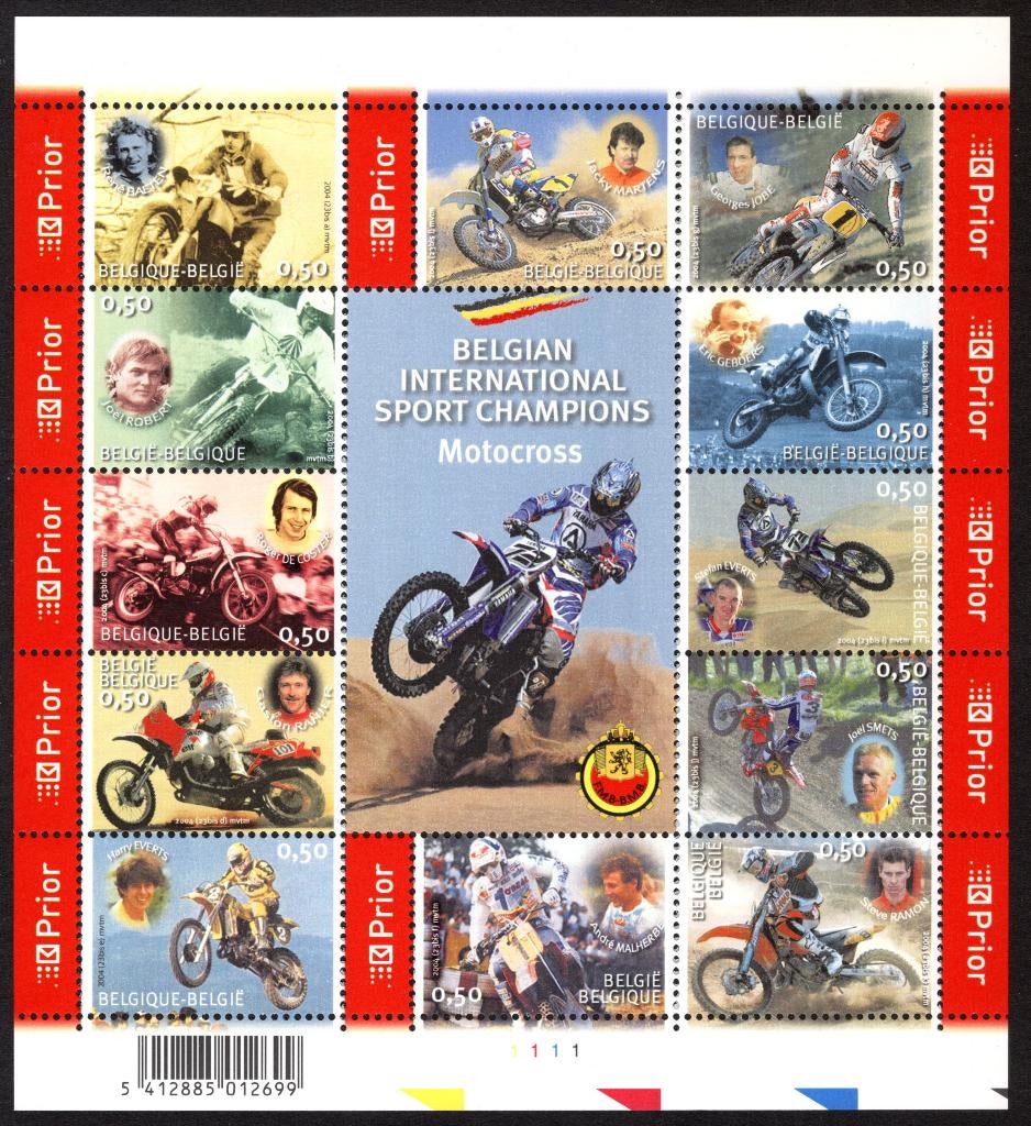 BL117 MNH** 2004 - Champions du monde de motocross, Enlèvement ou Envoi, Non oblitéré