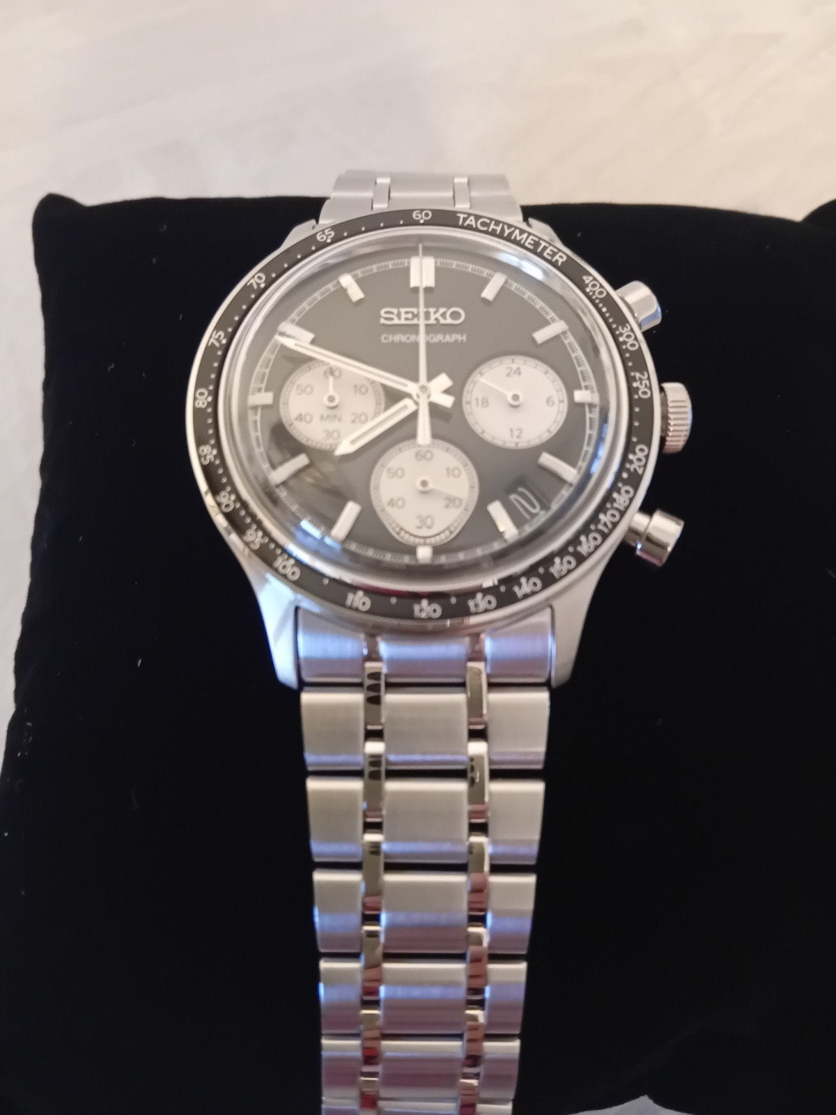 montre Seiko reverse panda, Enlèvement, Acier, Acier, Seiko