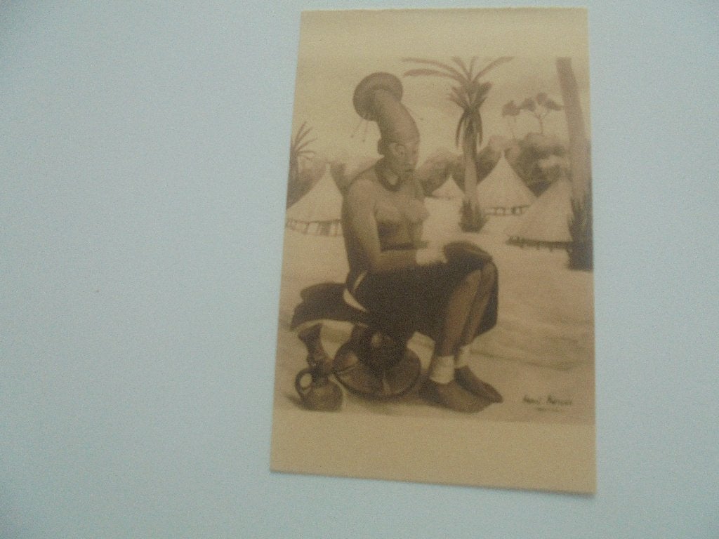 kongo- femme mangbwetu, Ophalen of Verzenden, 1920 tot 1940, Ongelopen, Buiten Europa