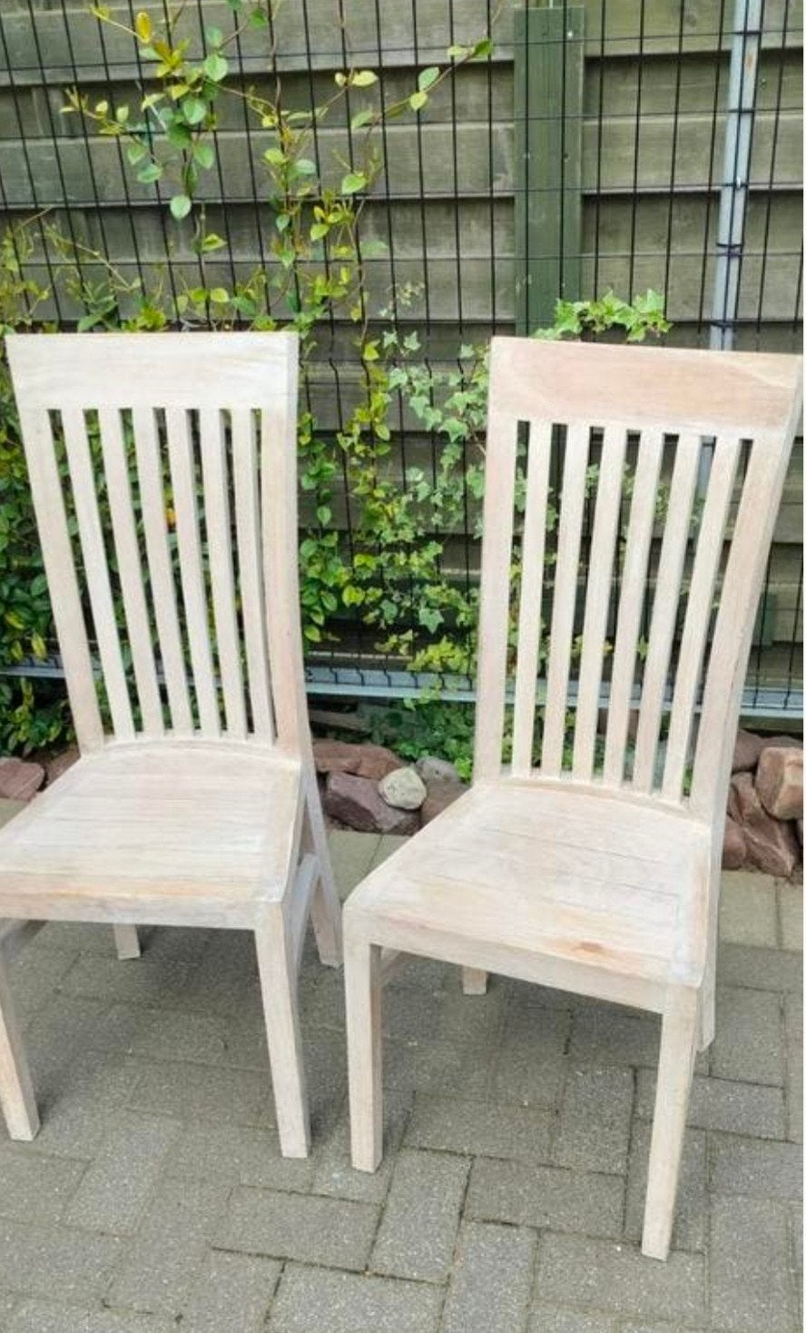 2 teak stoelen, Tuin en Terras, Ophalen
