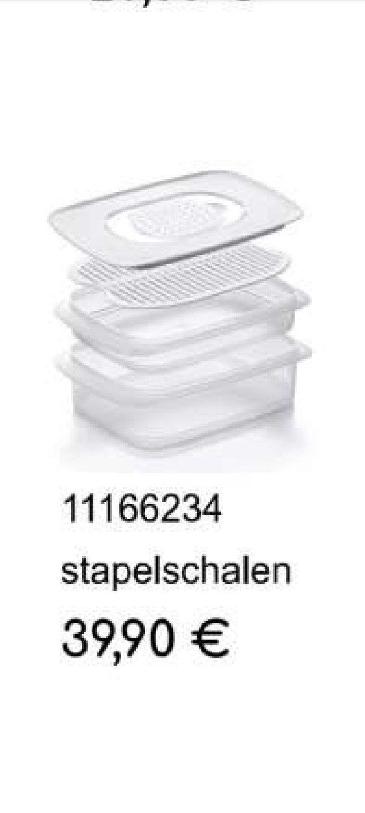 nieuwe stapelschalen cool van tupperware, Huis en Inrichting, Ophalen of Verzenden