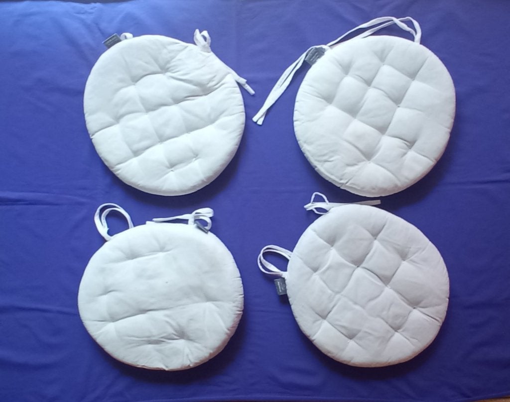 Galettes coussins de chaises, Ophalen, Gebruikt, Beige, Rond