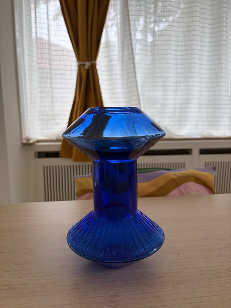Vase IKEA, Enlèvement, Comme neuf, Bleu, Verre