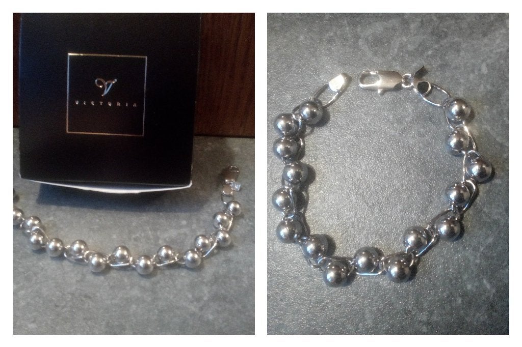 Bracelet neuf VICTORIA, Handtassen en Accessoires, Armbanden, Ophalen, Nieuw, Grijs, Overige materialen