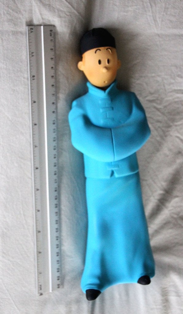Statue Tintin Lotus bleu 30cm Hergé Kuifje beeld BlauweLotus, Envoi, Tintin, Comme neuf
