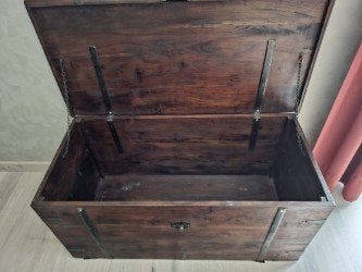 houten koffer, Huis en Inrichting, Ophalen, Minder dan 50 cm, 50 tot 100 cm, Zo goed als nieuw