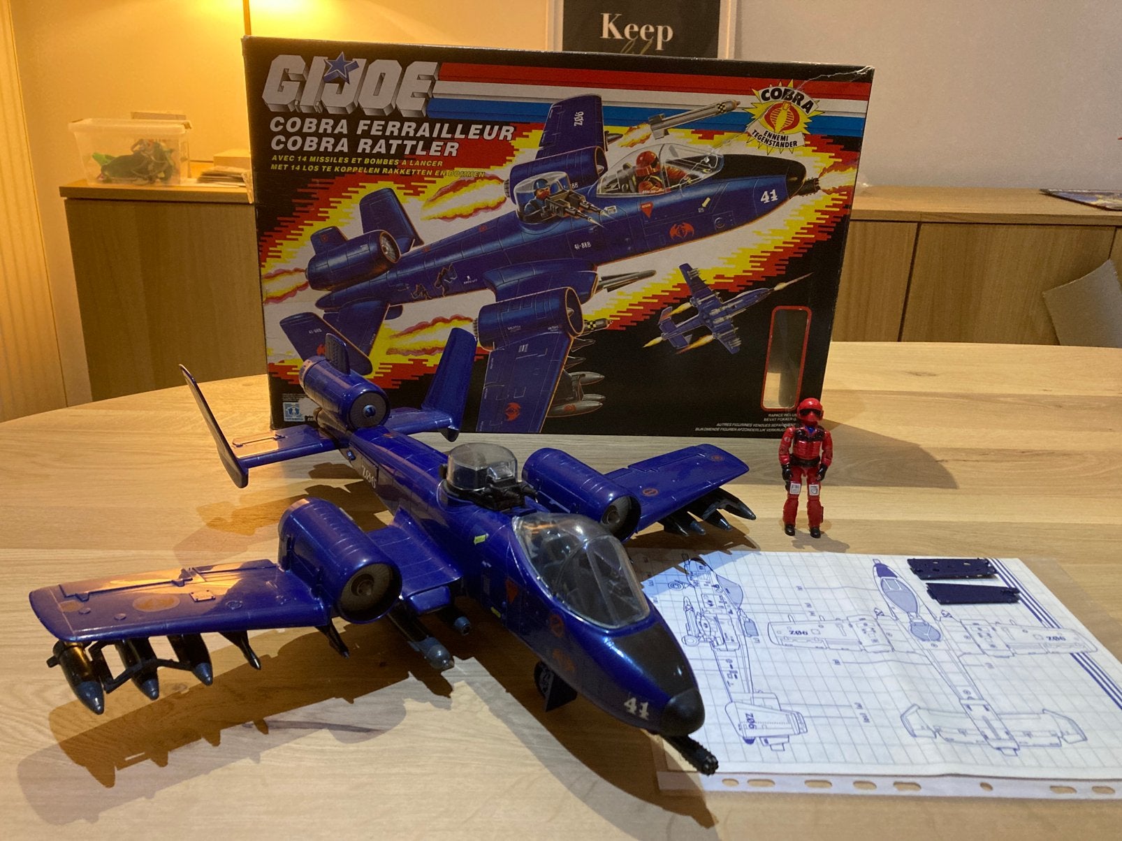 GI Joe Cobra Rattler 1984 complet avec boîte, Enlèvement ou Envoi
