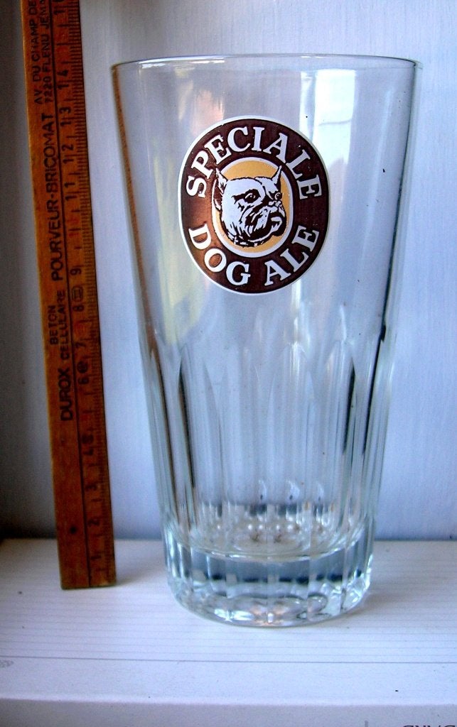 Roelants  Dog ale  brun, Collections, Enlèvement ou Envoi, Utilisé, Verre ou Verres