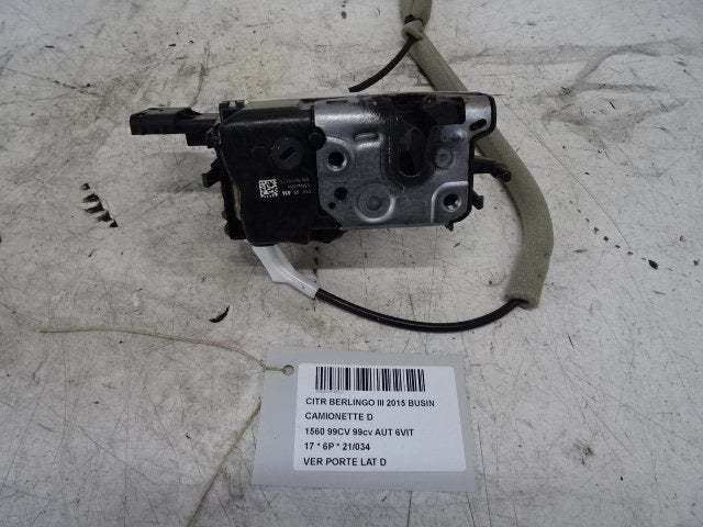 SERRURE DE PORTE RODS ARRIÈRE DROIT Citroën Berlingo, Utilisé, Citroën