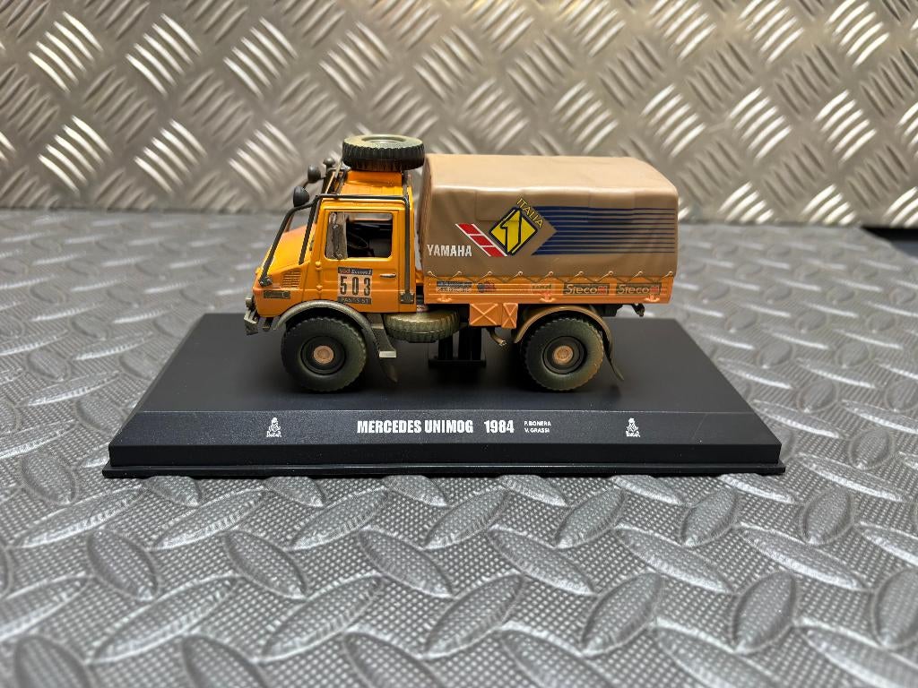 UNIMOG MERCEDES-BENZ PARIS DAKAR NOREV 1/43, Verzenden, Nieuw, Bus of Vrachtwagen, Norev