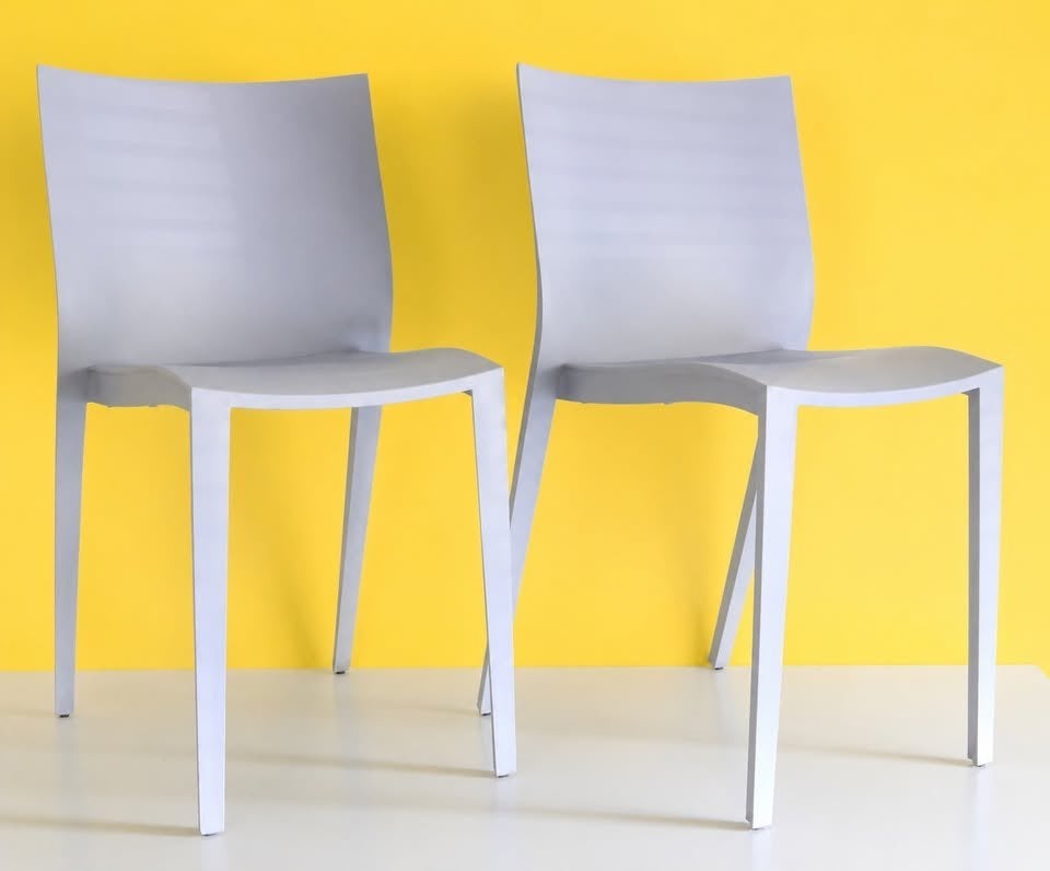 2 Philippe Starck Slick Slick stoelen xO lila  SETPRIJS!, Antiquités & Art, Art | Objets design, Enlèvement, Chaise, Plastique