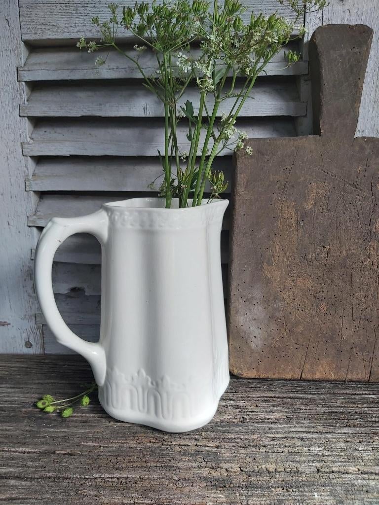 Prachtige oude (water) kan / Pitcher BOCH, bijzondere vorm, Antiek en Kunst, Ophalen of Verzenden